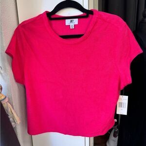 NWT Juicy Couture Terry Cloth Crew Neck Tee Pink XXL